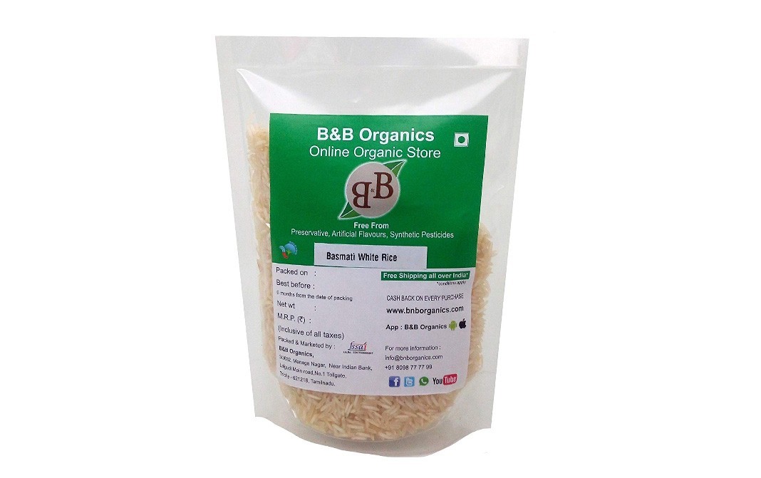 B&B Organics Basmati White Rice    Pack  10 grams